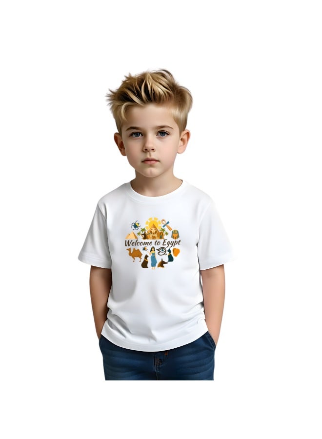 تي شيرت اليوم الوطني المصري للأولاد - تي شيرت لطيف ومريح - احتفل باليوم الوطني المصري | هدية للأولاد تي شيرت عصري للأطفال ناعم ومتين - Image 1